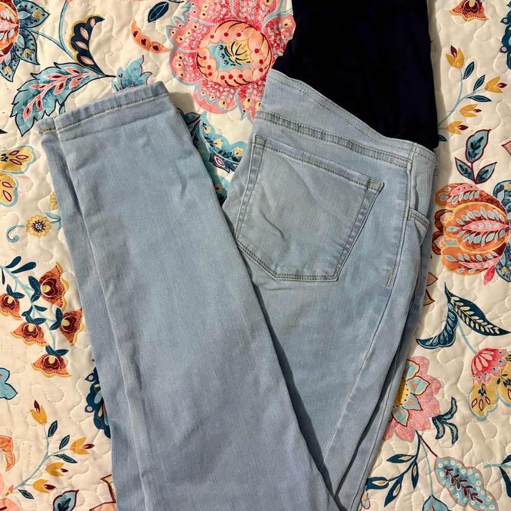 Light Blue Women's Maternity Jeans